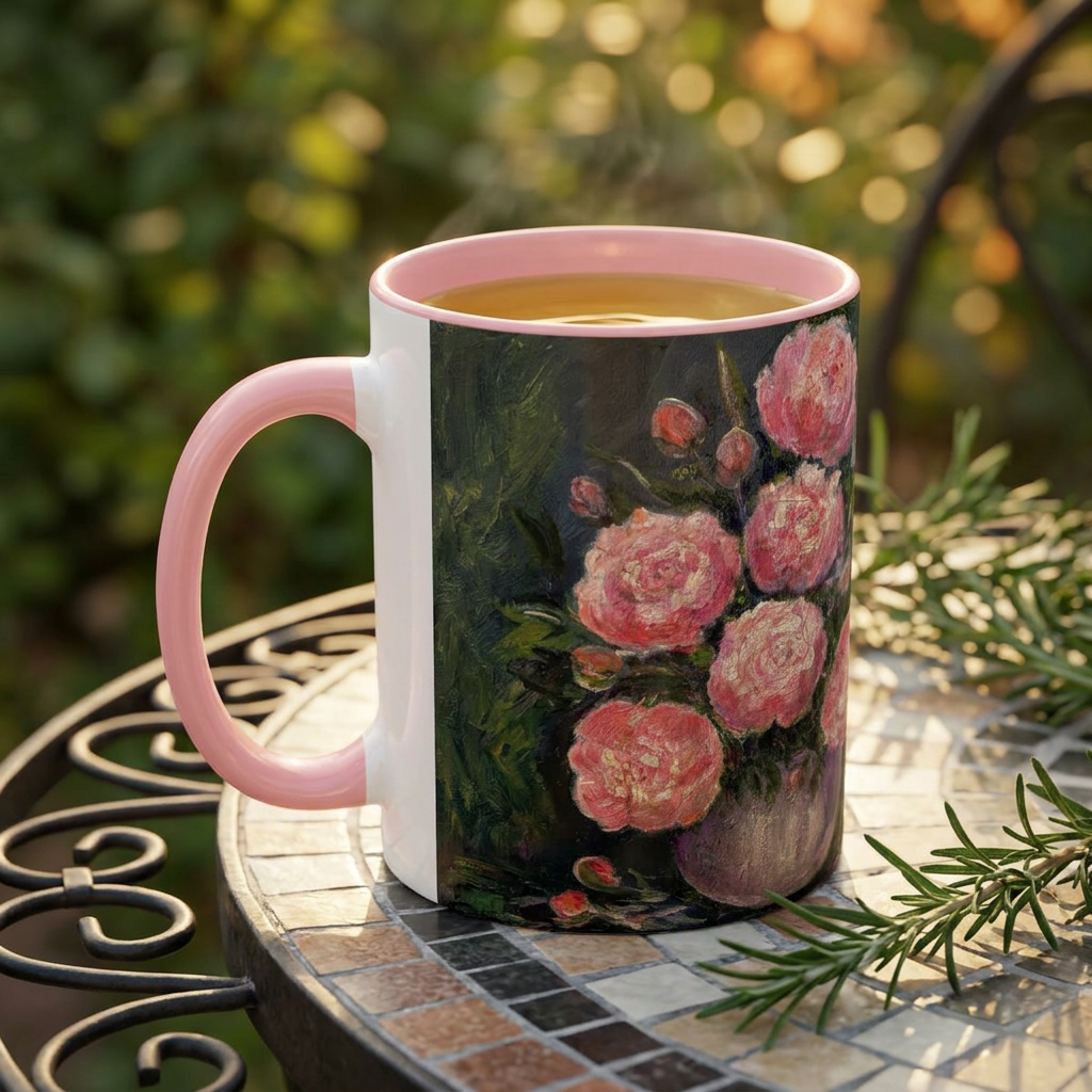 Pink Peony Bouquet Accent Coffee Mug — Chose  Interior 11/15oz