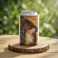 Elk Watercolor Can Cooler – Rustic Wildlife Beverage Koozie
