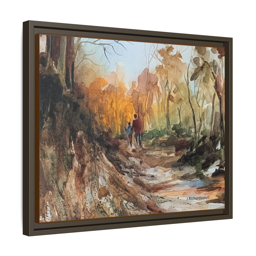 "Into the woods" by JR Framed Matte Canvas,   Multi-color frames)