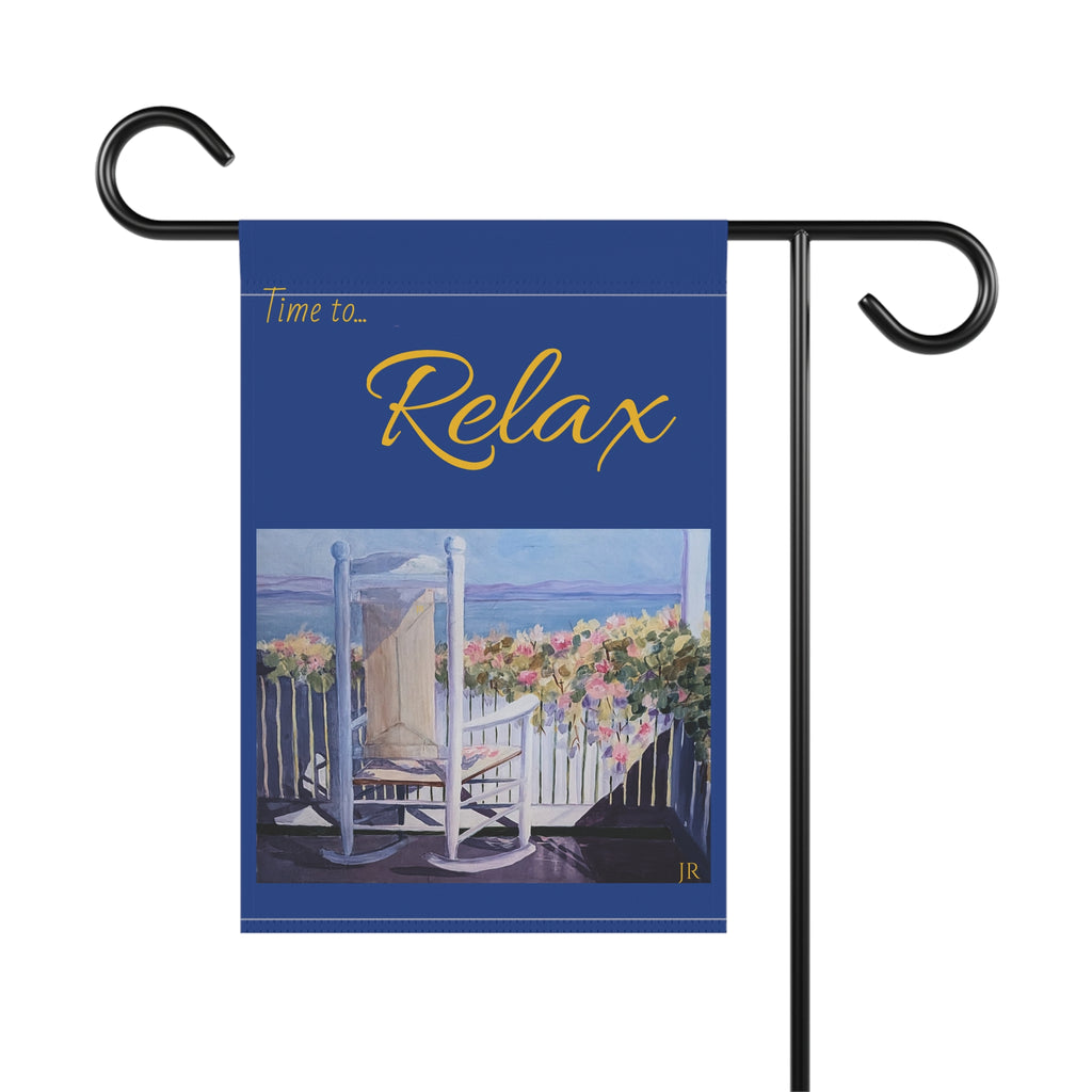Relax Garden Flag — "Relax" Decorative House & Yard Banner