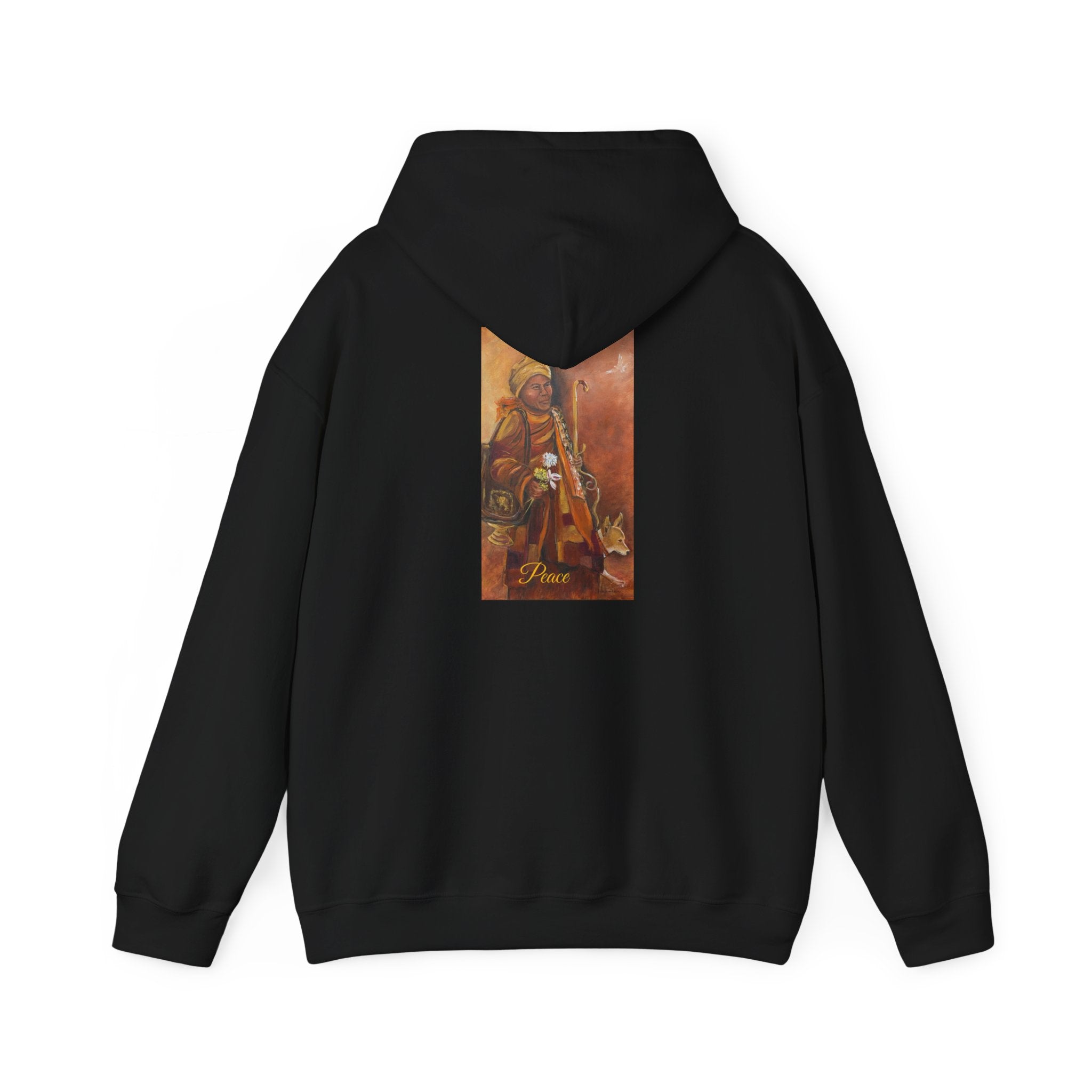 Hoodie — Spiritual Monk Art/ Print Back Graphic