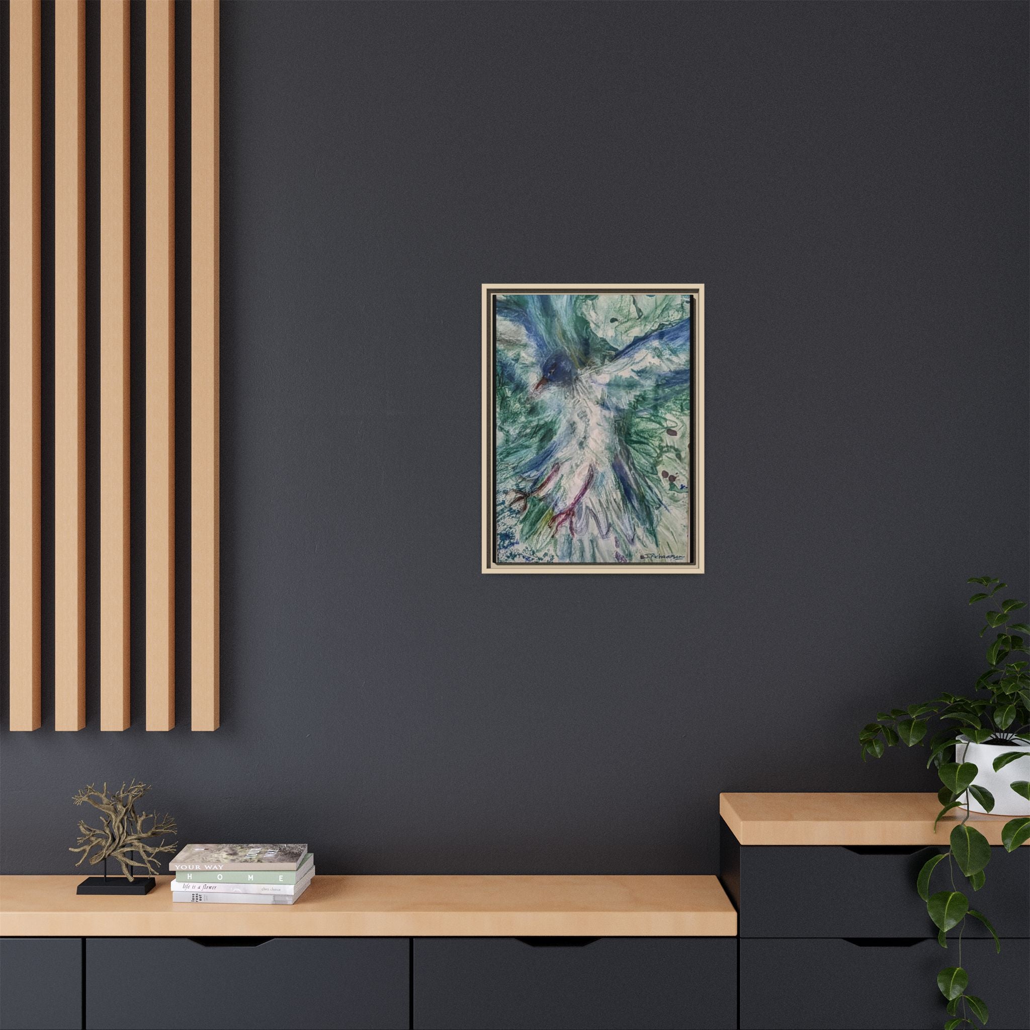 Free Bird, Framed Matte Canvas,   Multi-color frames)