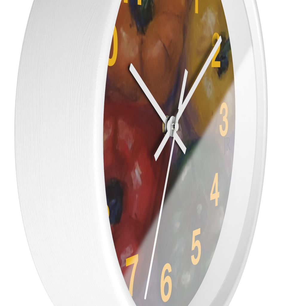 Colorful Pepper Wall Clock —  Kitchen Decor