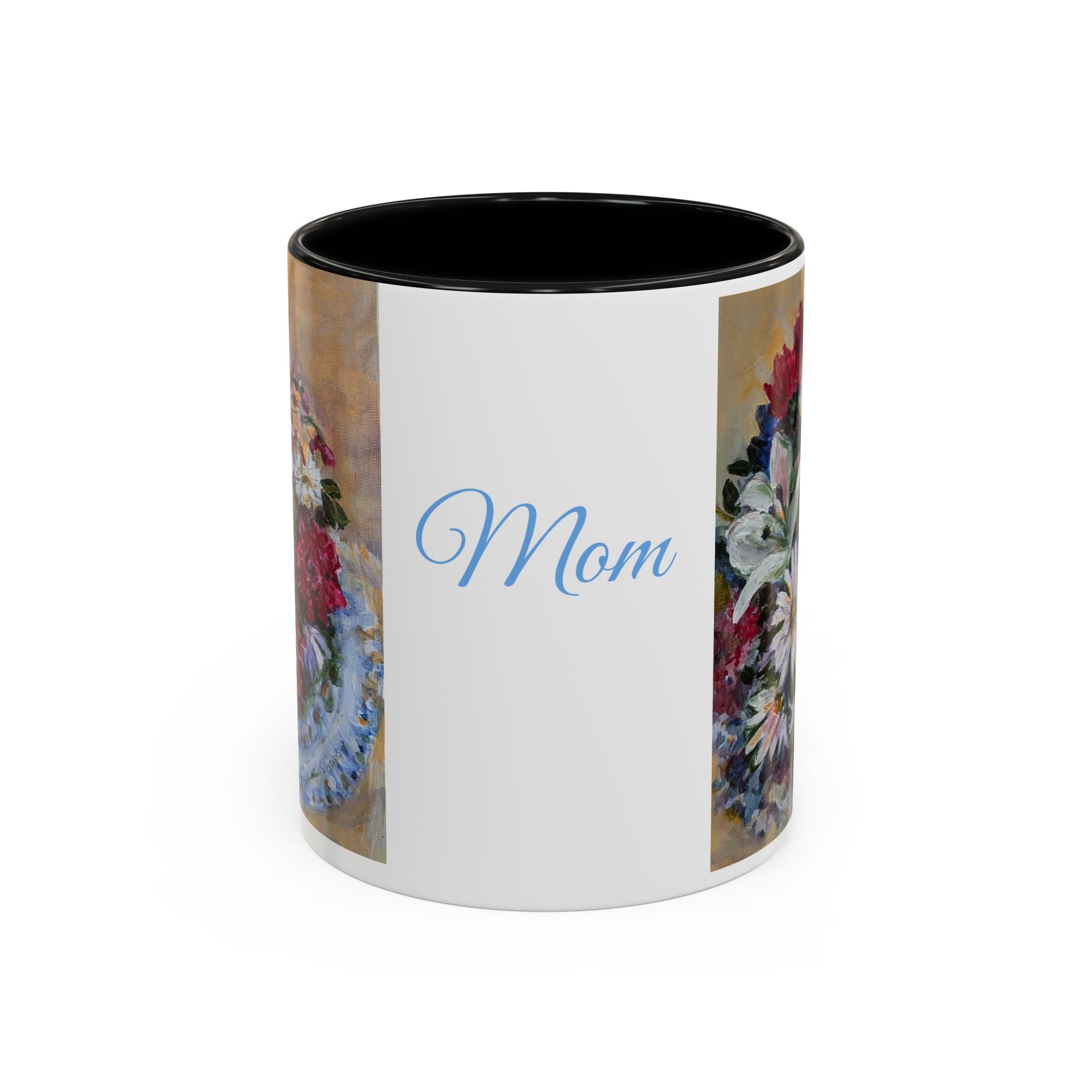 MOM Floral Bouquet Accent Coffee Mug — Chose  Interior 11/15oz