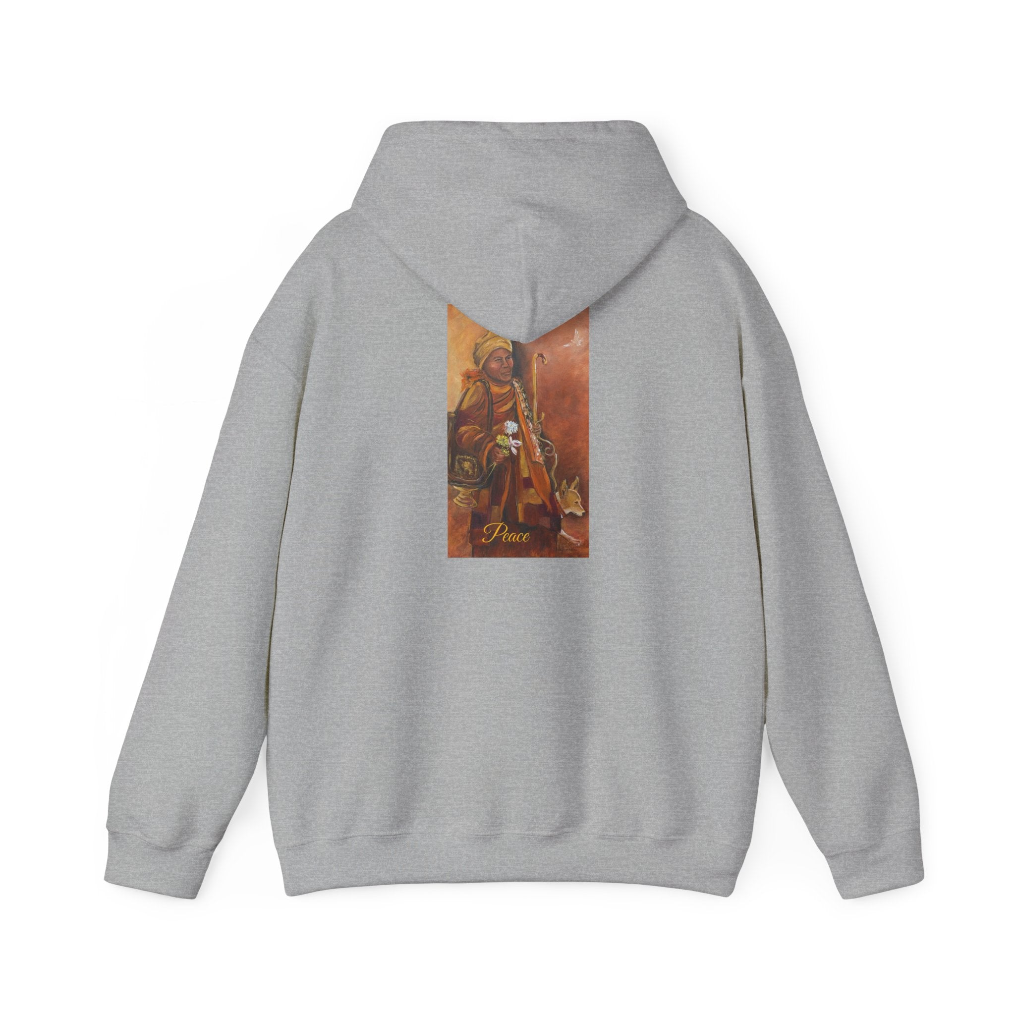 Hoodie — Spiritual Monk Art/ Print Back Graphic