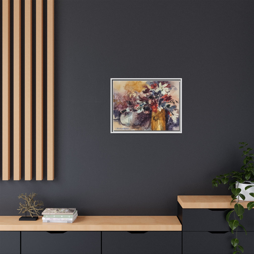 Floral still life Framed Matte Canvas Wall Art