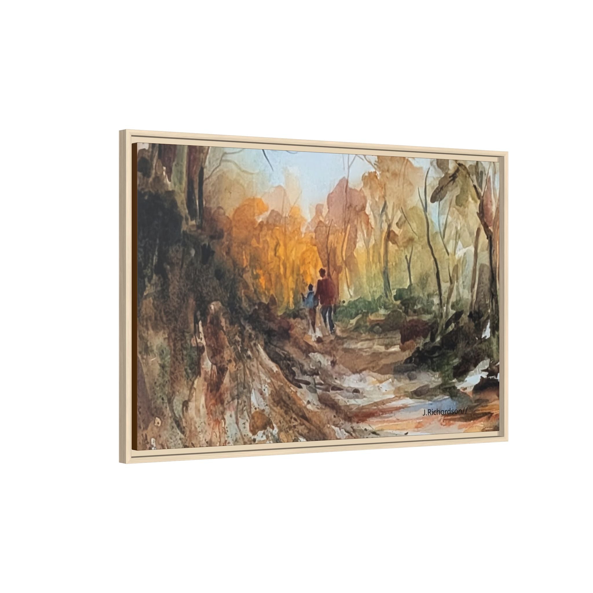 "Into the woods" by JR Framed Matte Canvas,   Multi-color frames)