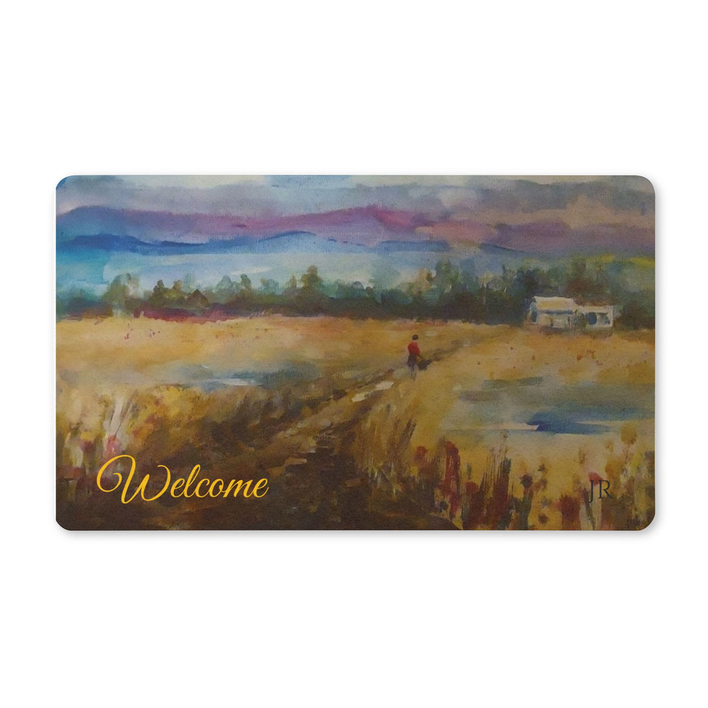 Poliyester Countryside Doormat – Field Landscape Welcome Mat