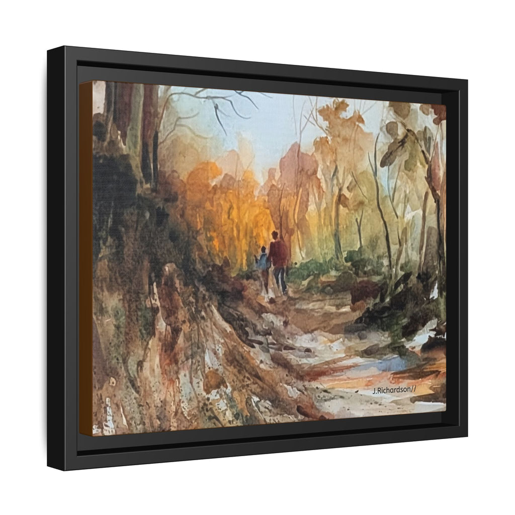 "Into the woods" by JR Framed Matte Canvas,   Multi-color frames)