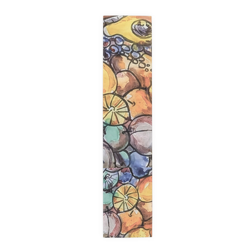 Fruity Citrus Watercolor Table Runner