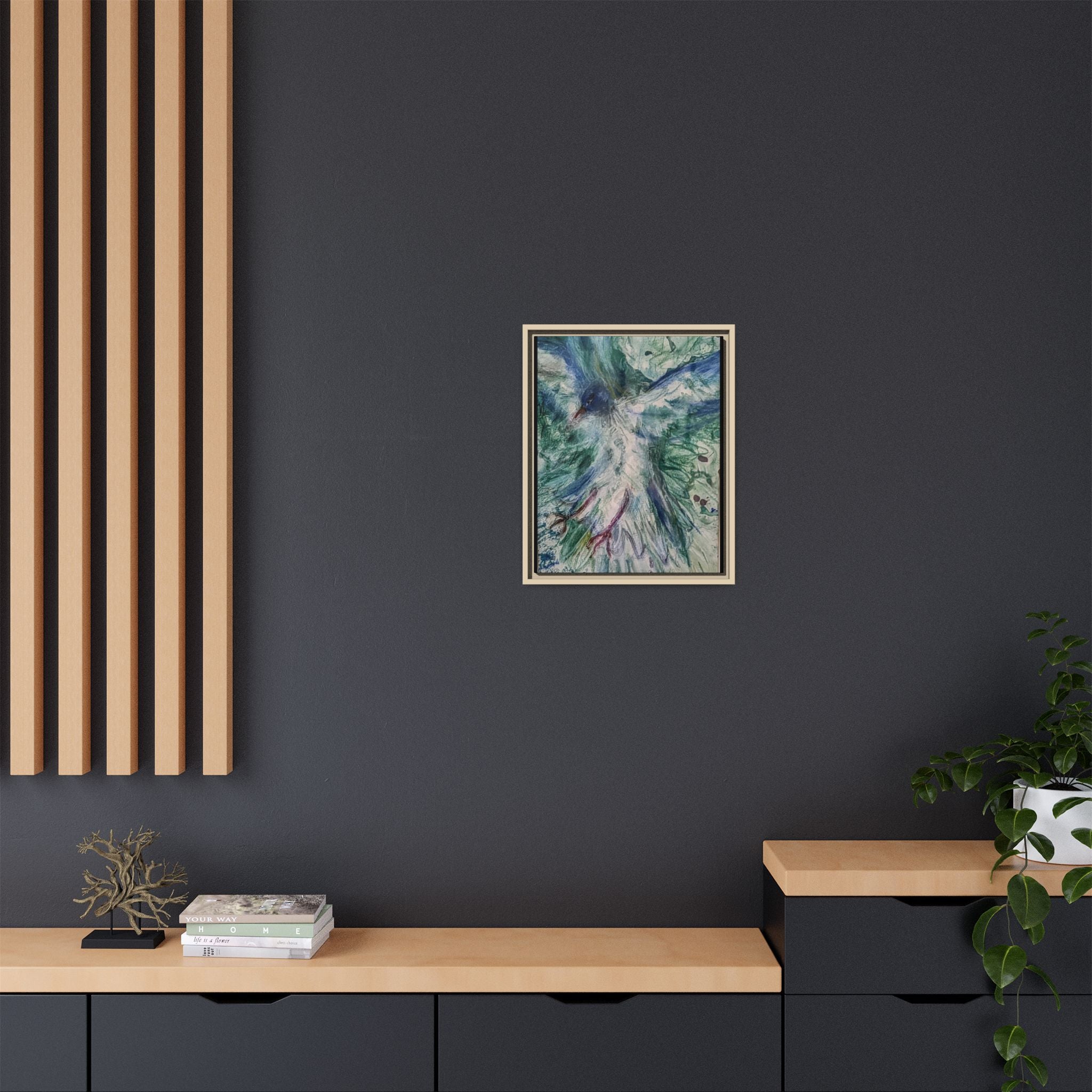 Free Bird, Framed Matte Canvas,   Multi-color frames)