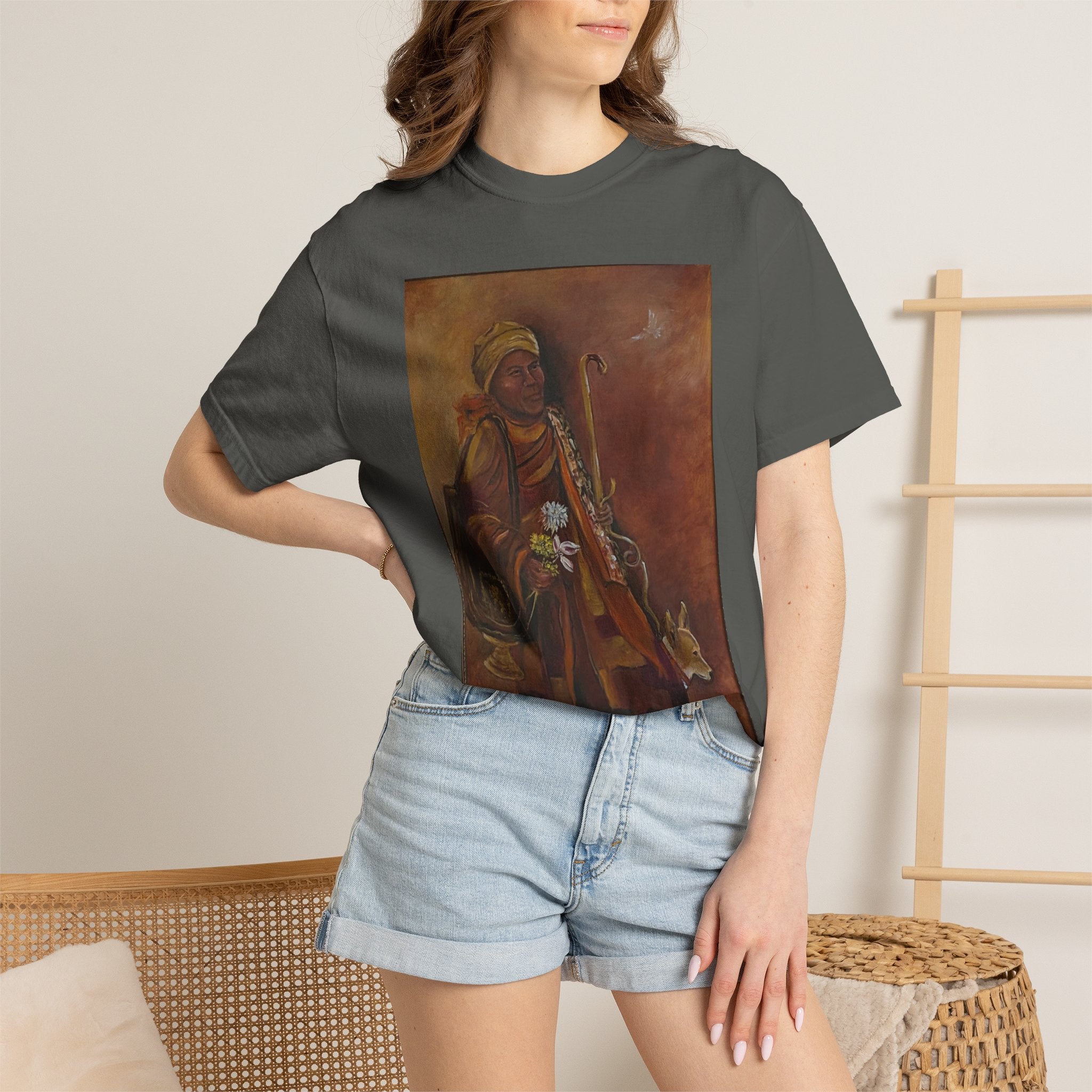 "Walk for Peace" front design,  Unisex, Garment-Dyed T-shirt