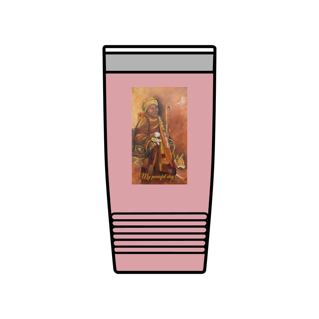 My peaceful day, 20oz Insulated Tumbler – Walk for Peace Design
