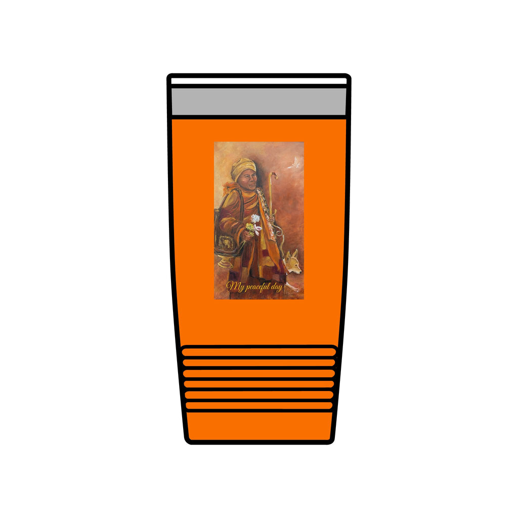 My peaceful day, 20oz Insulated Tumbler – Walk for Peace Design