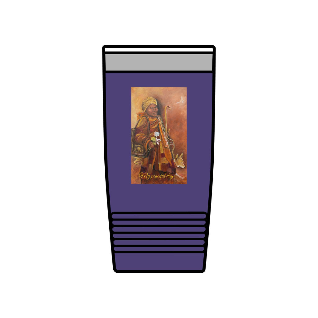My peaceful day, 20oz Insulated Tumbler – Walk for Peace Design