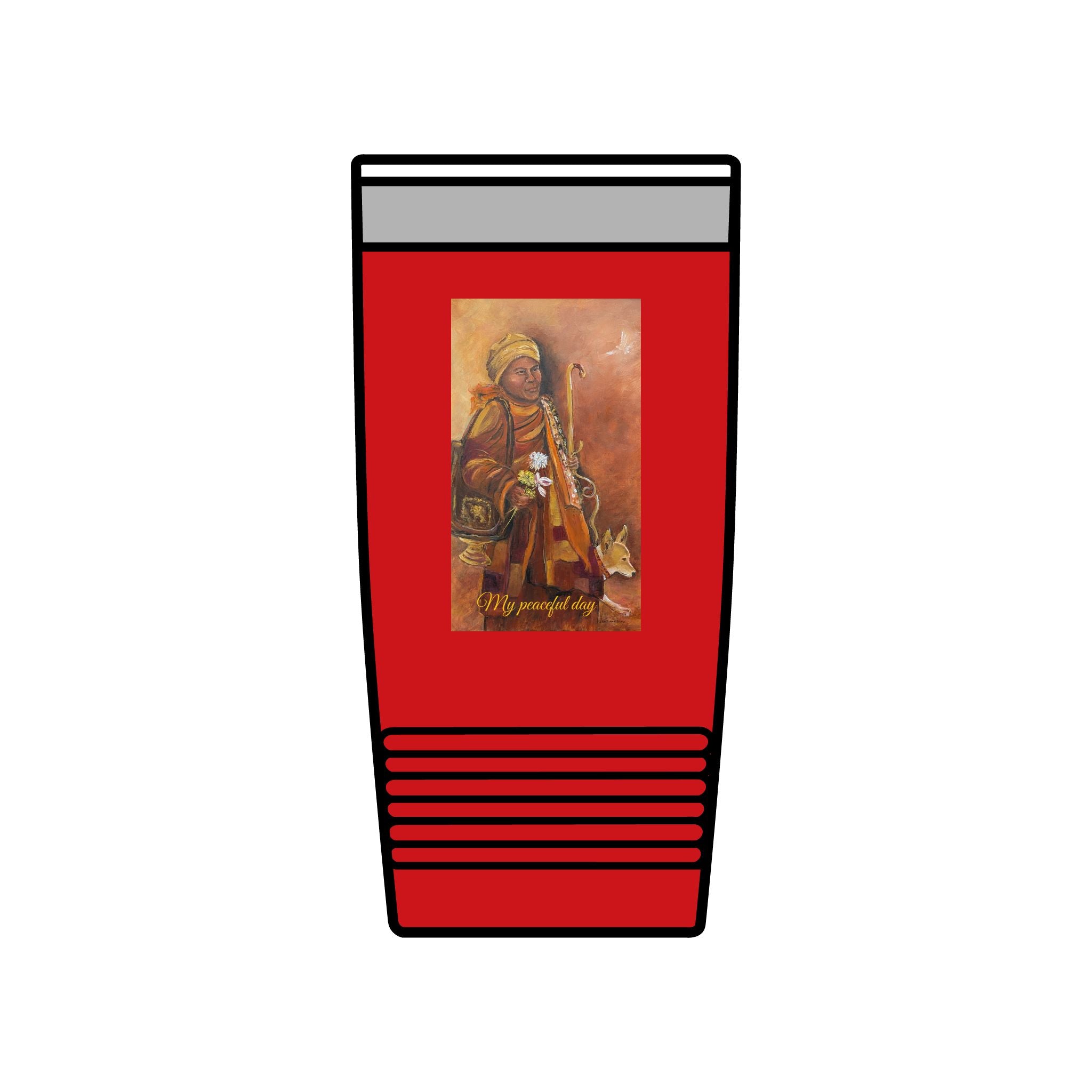 My peaceful day, 20oz Insulated Tumbler – Walk for Peace Design