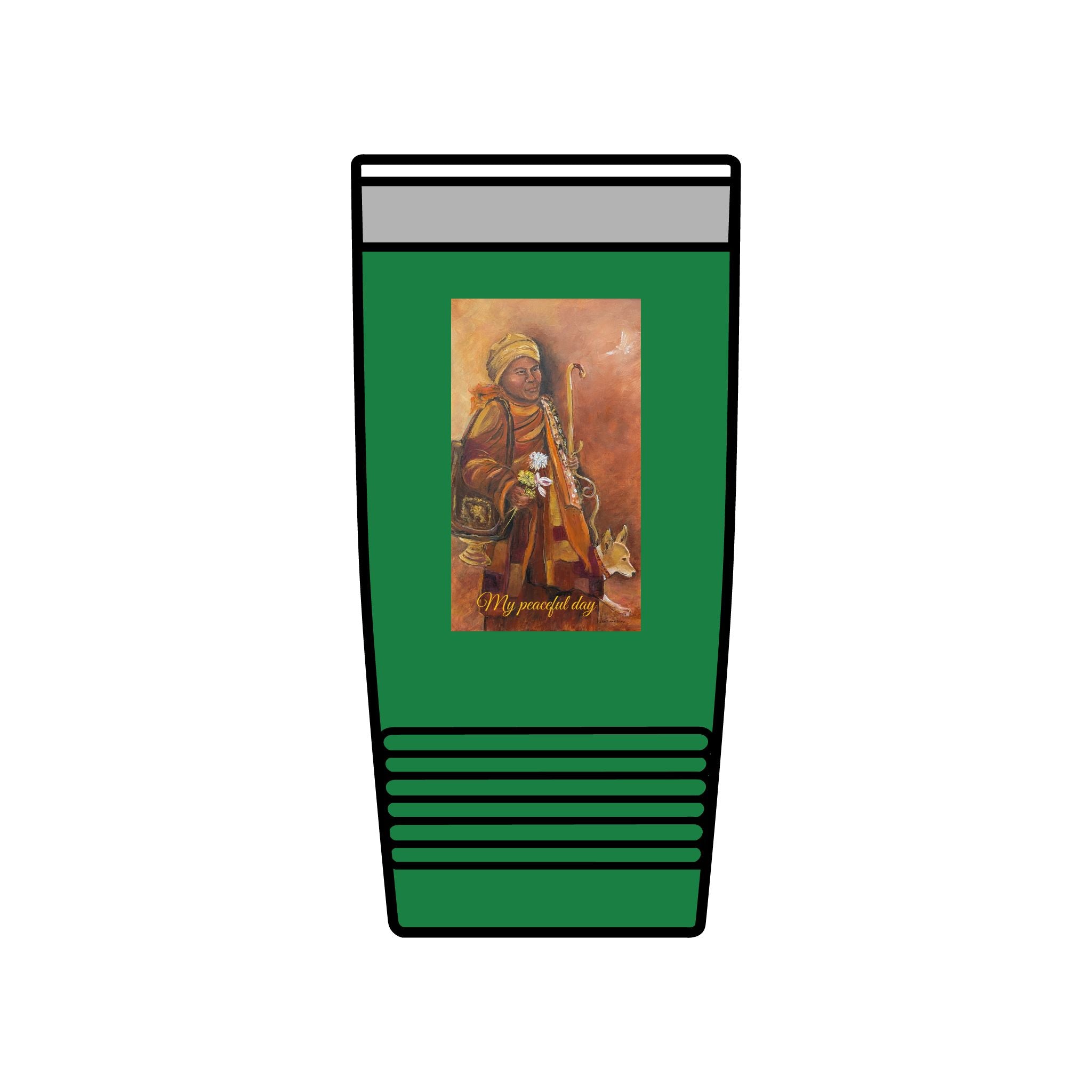 My peaceful day, 20oz Insulated Tumbler – Walk for Peace Design