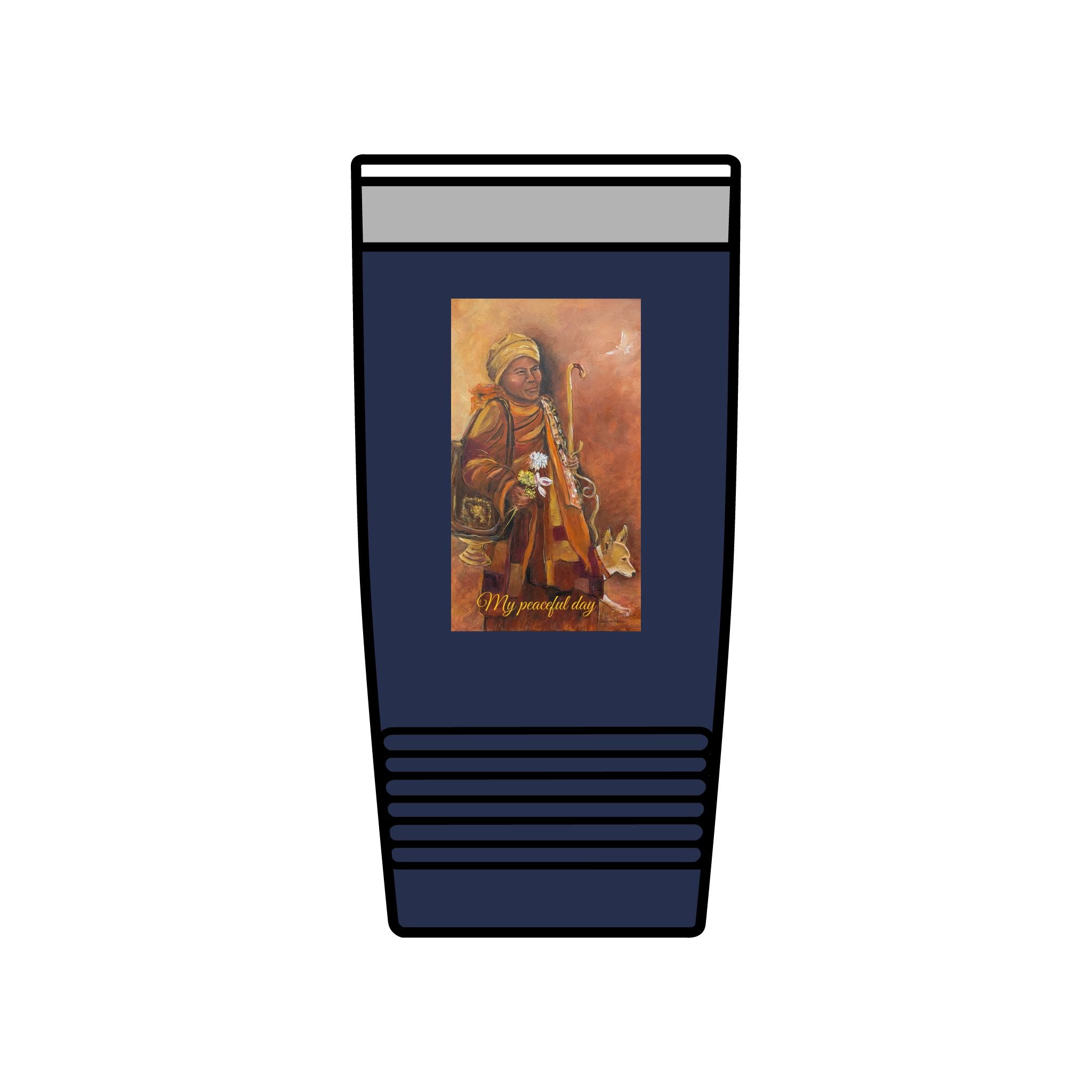 My peaceful day, 20oz Insulated Tumbler – Walk for Peace Design