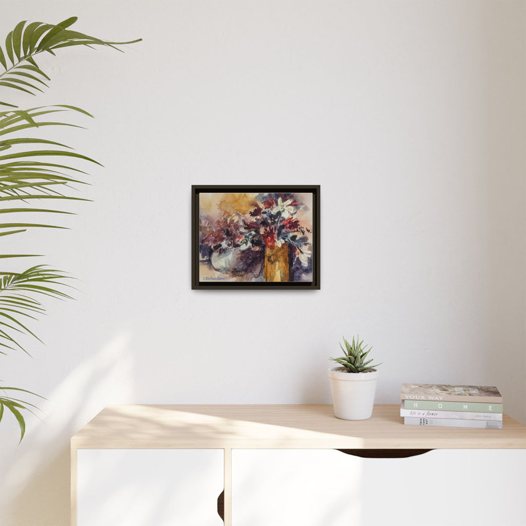 Floral still life Framed Matte Canvas Wall Art
