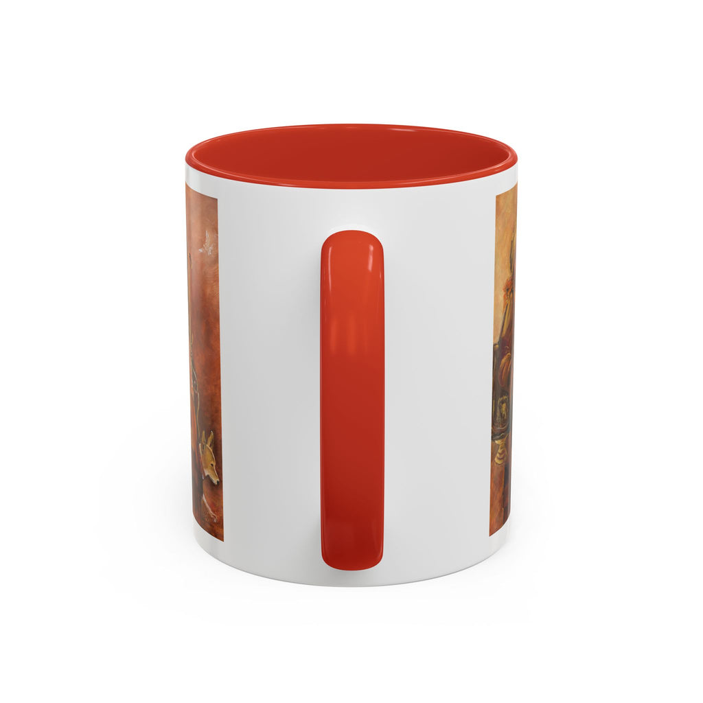Peaceful Monk Accent Coffee Mug — Inspiration Art (11/15oz)
