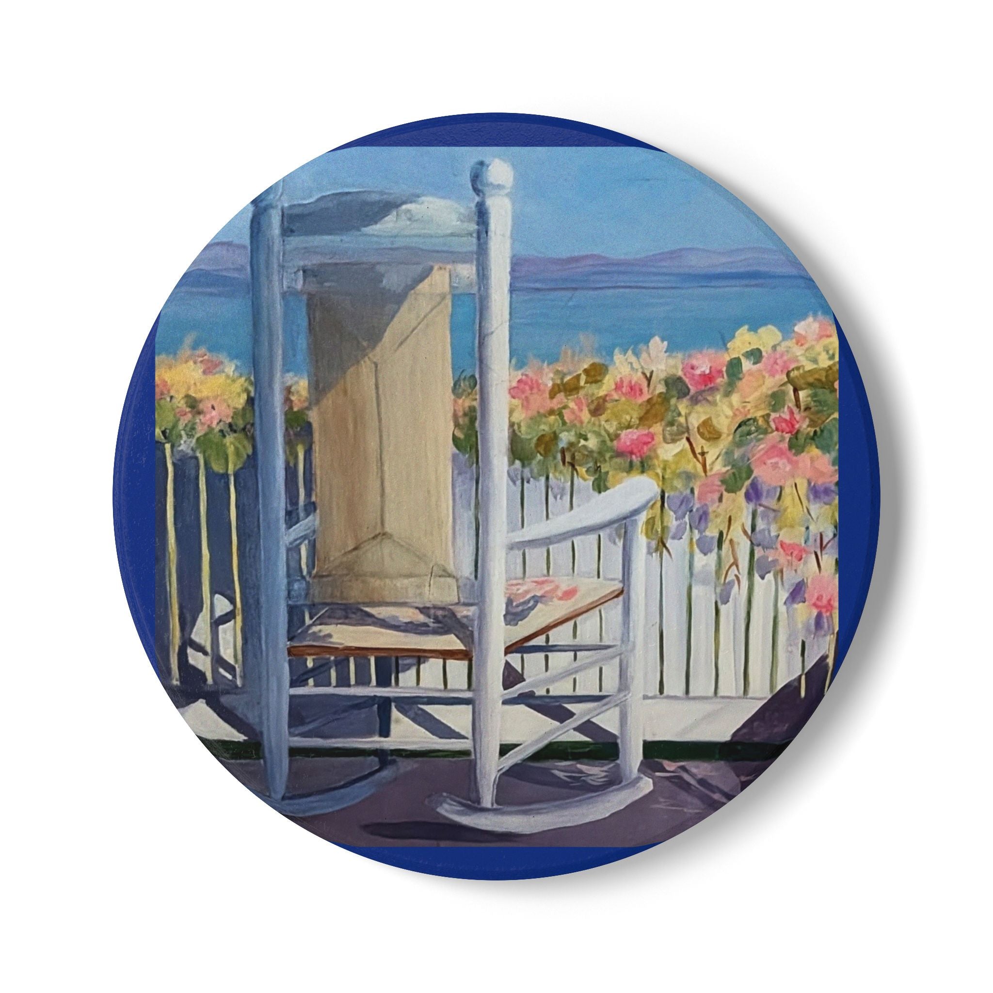 Singular Coastal Ceramic Coaster —