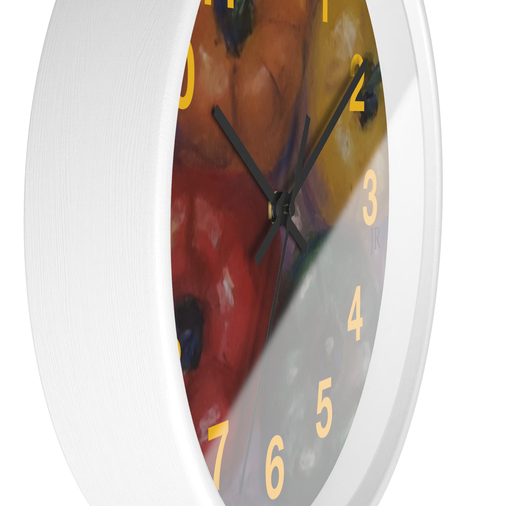 Colorful Pepper Wall Clock —  Kitchen Decor