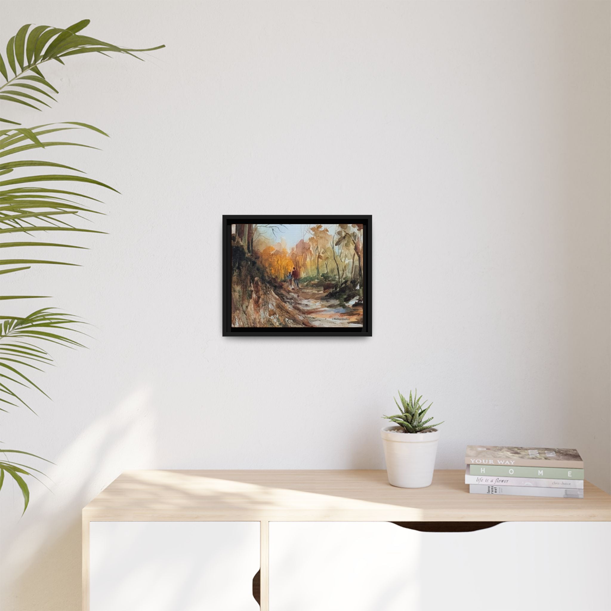 "Into the woods" by JR Framed Matte Canvas,   Multi-color frames)
