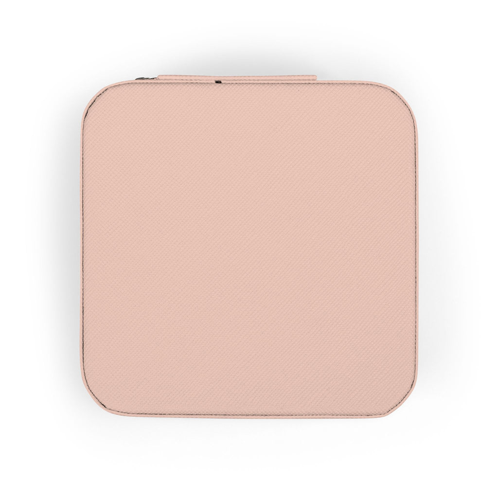 Peonies, original still life, tops a compact Jewelry Travel Case — Pink Portable Organizer with Ring & Earring Compartments