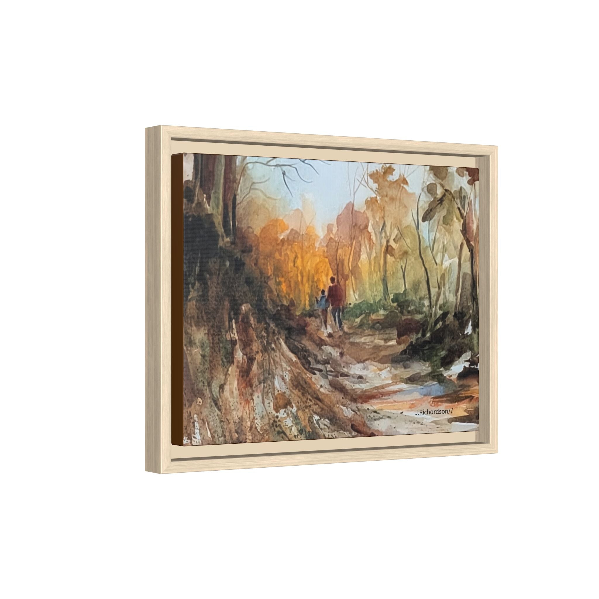"Into the woods" by JR Framed Matte Canvas,   Multi-color frames)