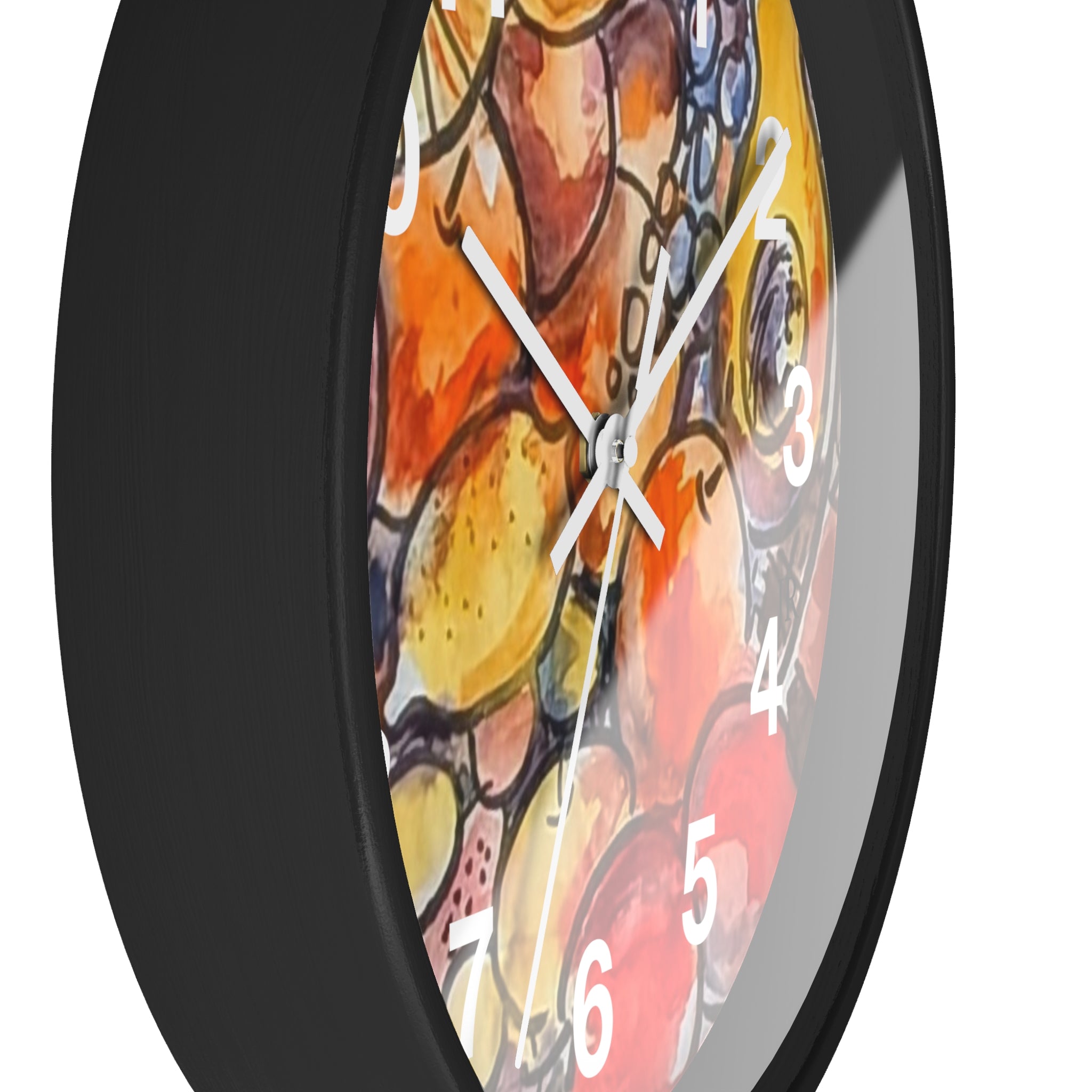 Fruit Watercolor Wall Clock — Bright Kitchen Decorative Clock