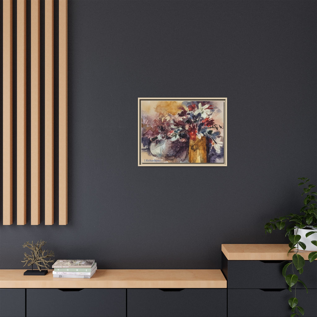 Floral still life Framed Matte Canvas Wall Art