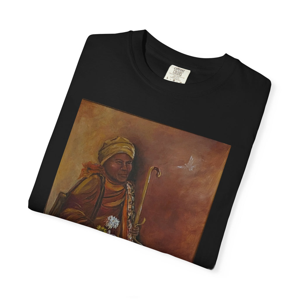 "Walk for Peace" front design,  Unisex, Garment-Dyed T-shirt