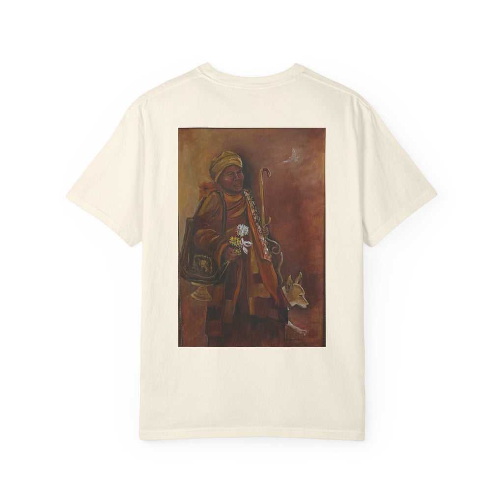 "Walk for Peace," Back design, Unisex Garment-Dyed T-shirt