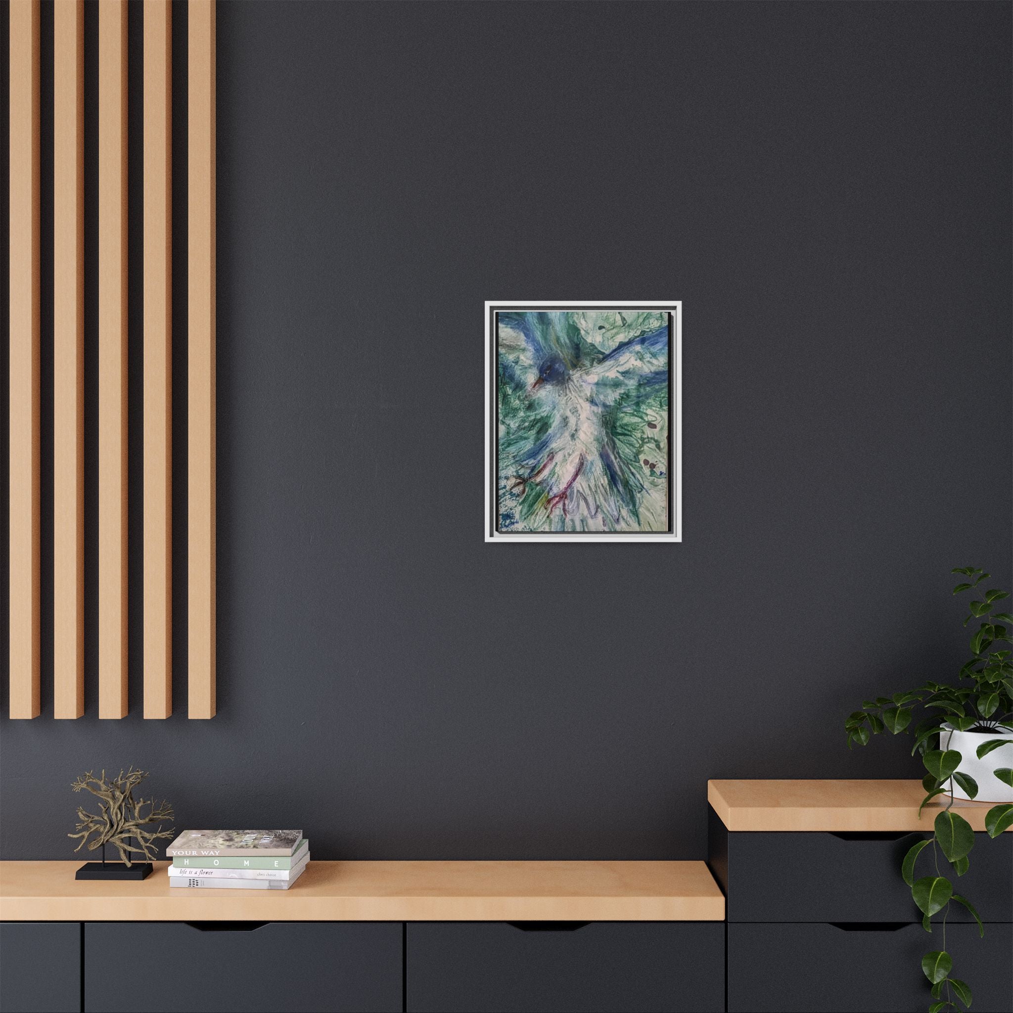 Free Bird, Framed Matte Canvas,   Multi-color frames)