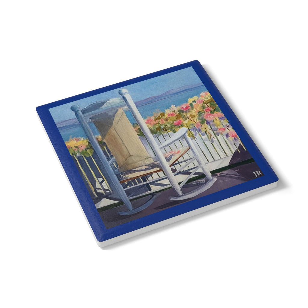 Singular Coastal Ceramic Coaster —