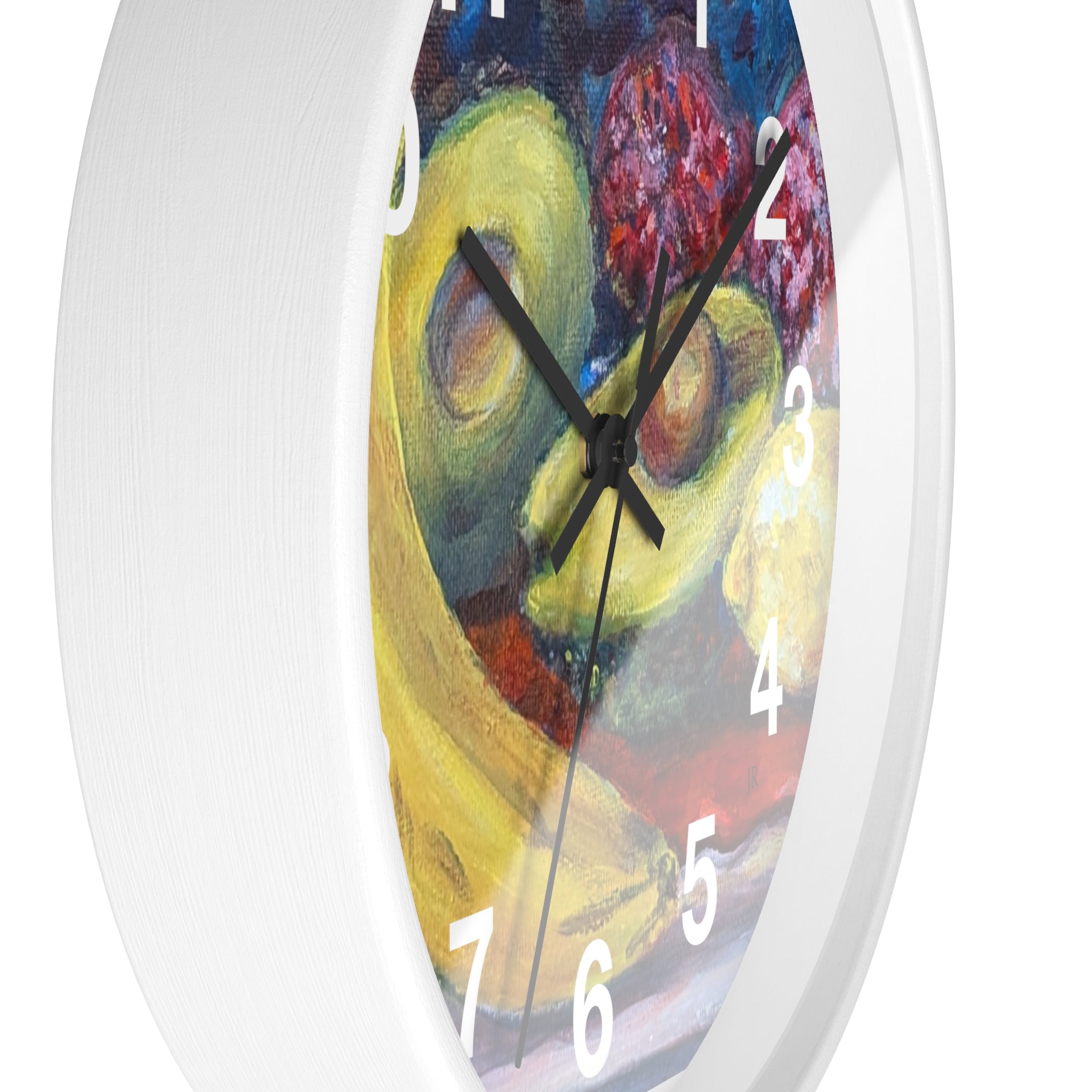Fruit Still Life Wall Clock — Colorful Fruit Art Home Decor