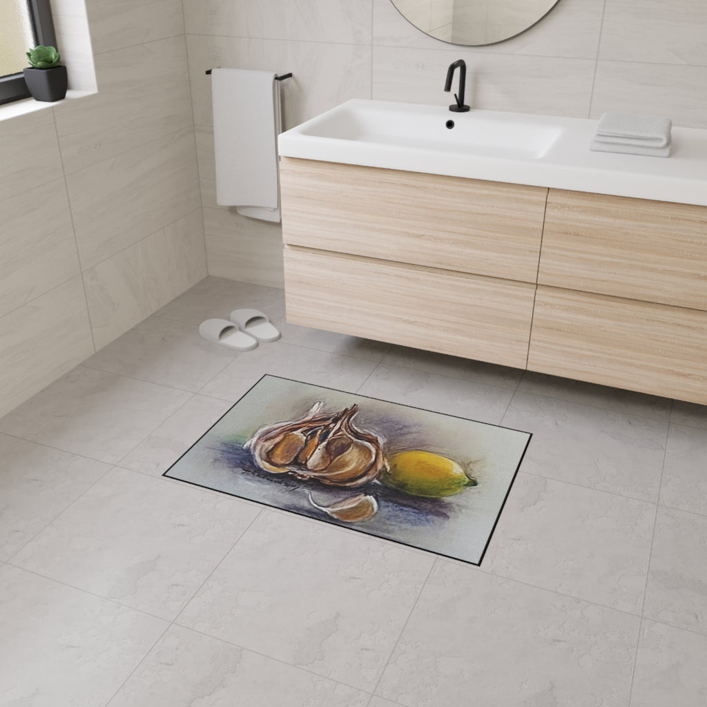 Heavy Duty Non-Slip Kitchen Mat/garlic & lemon