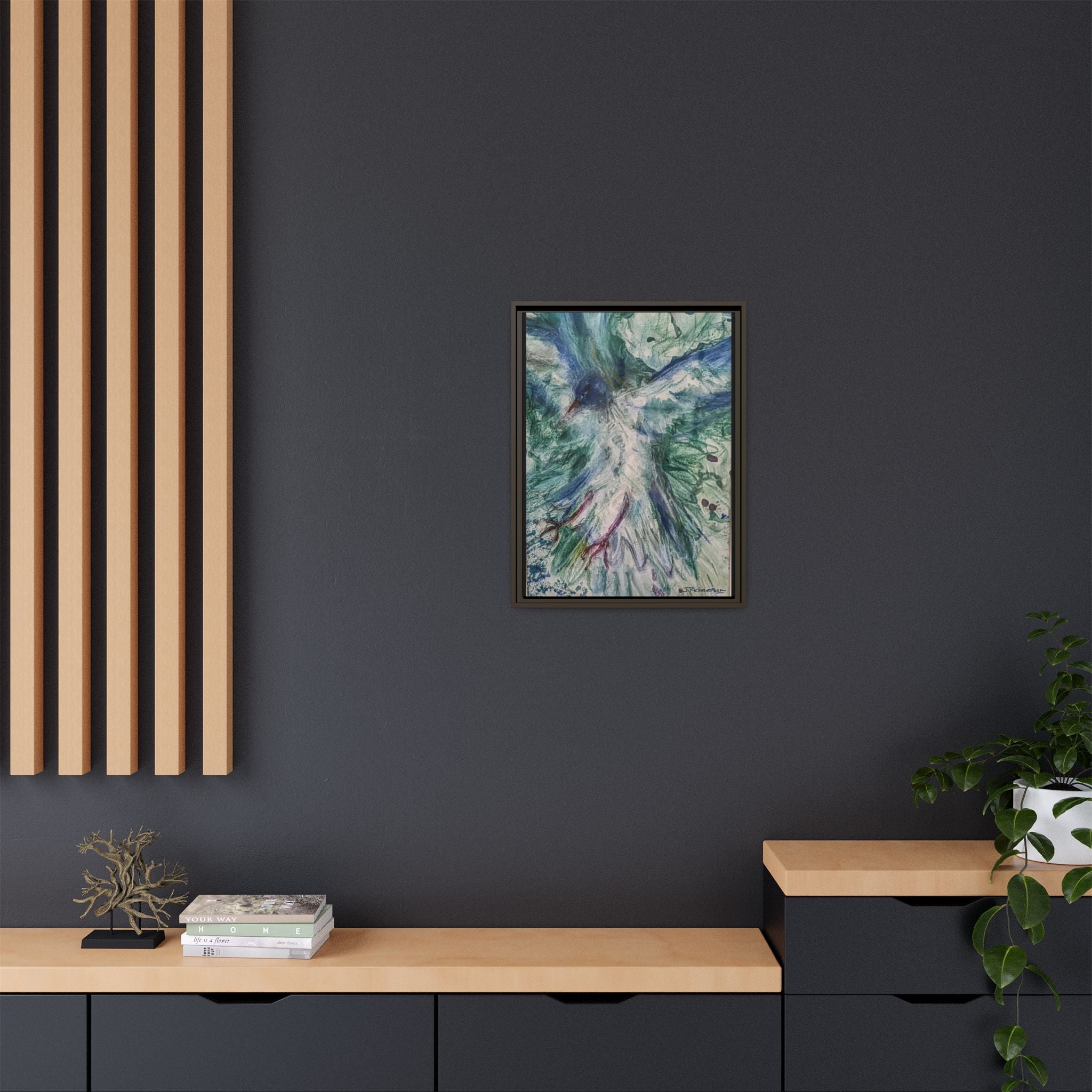 Free Bird, Framed Matte Canvas,   Multi-color frames)