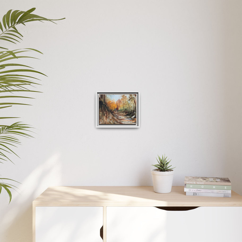 "Into the woods" by JR Framed Matte Canvas,   Multi-color frames)