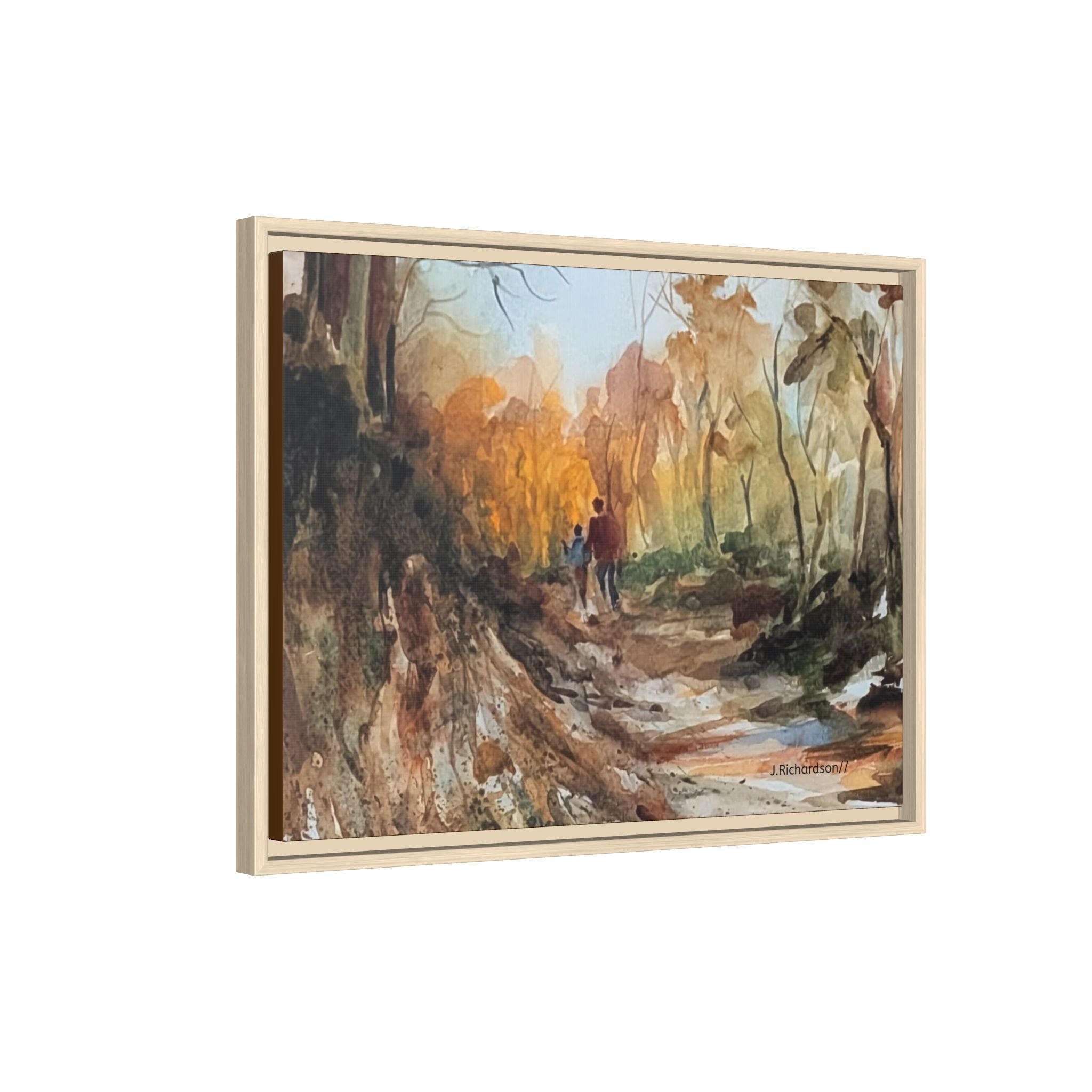 "Into the woods" by JR Framed Matte Canvas,   Multi-color frames)