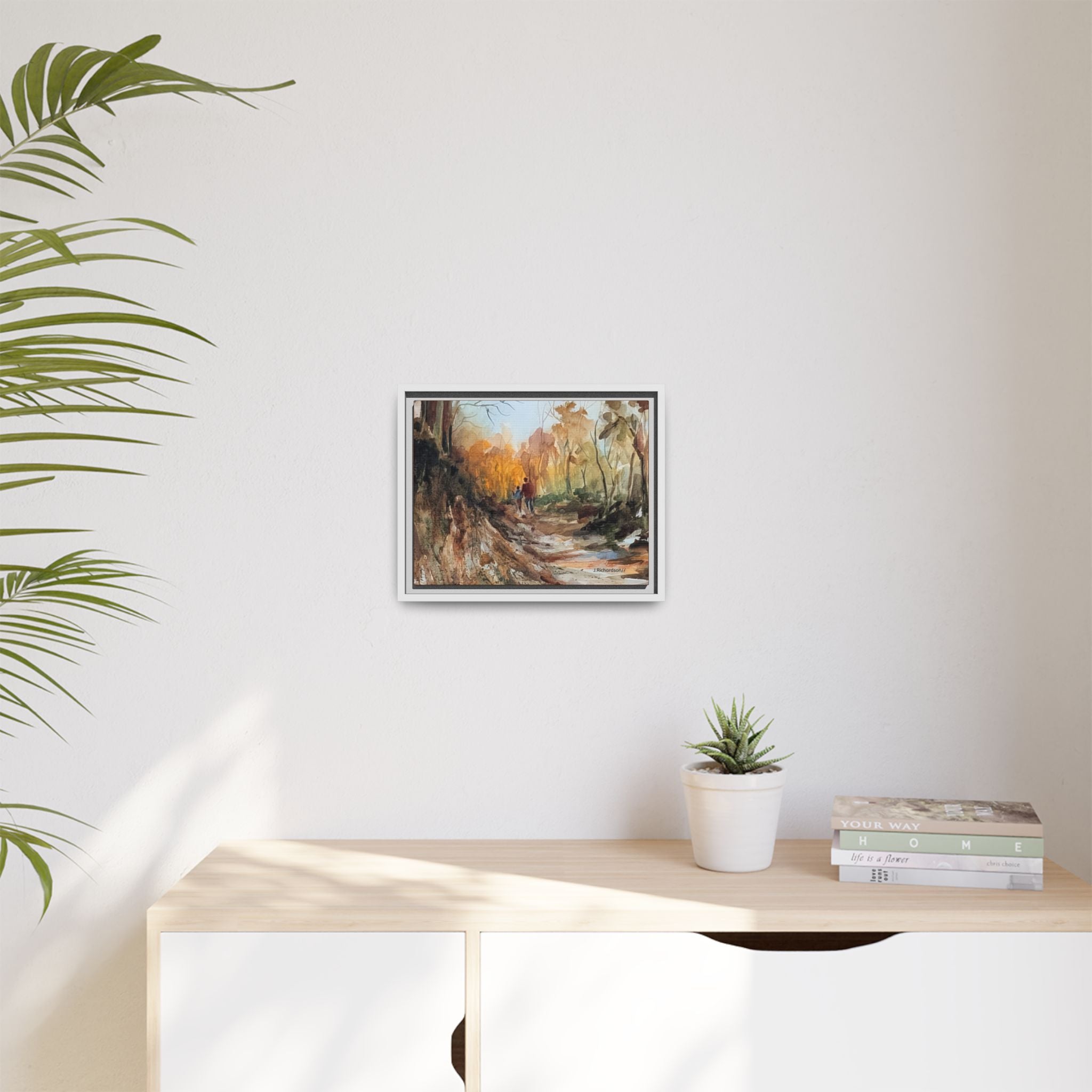 "Into the woods" by JR Framed Matte Canvas,   Multi-color frames)