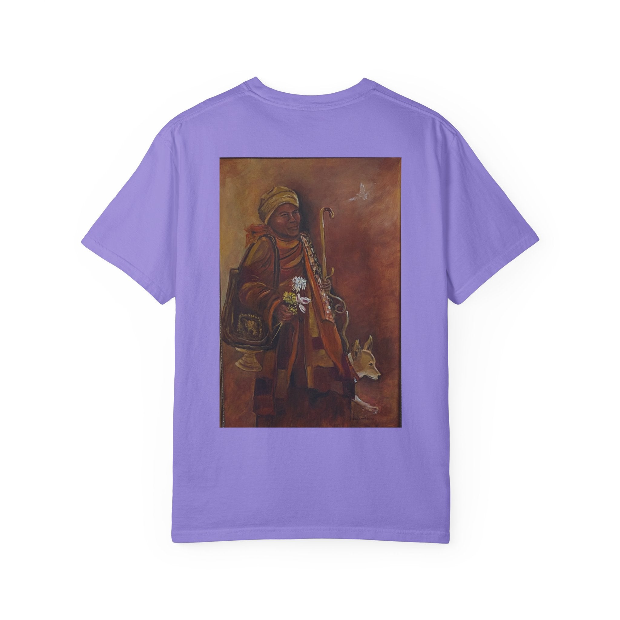 "Walk for Peace," Back design, Unisex Garment-Dyed T-shirt