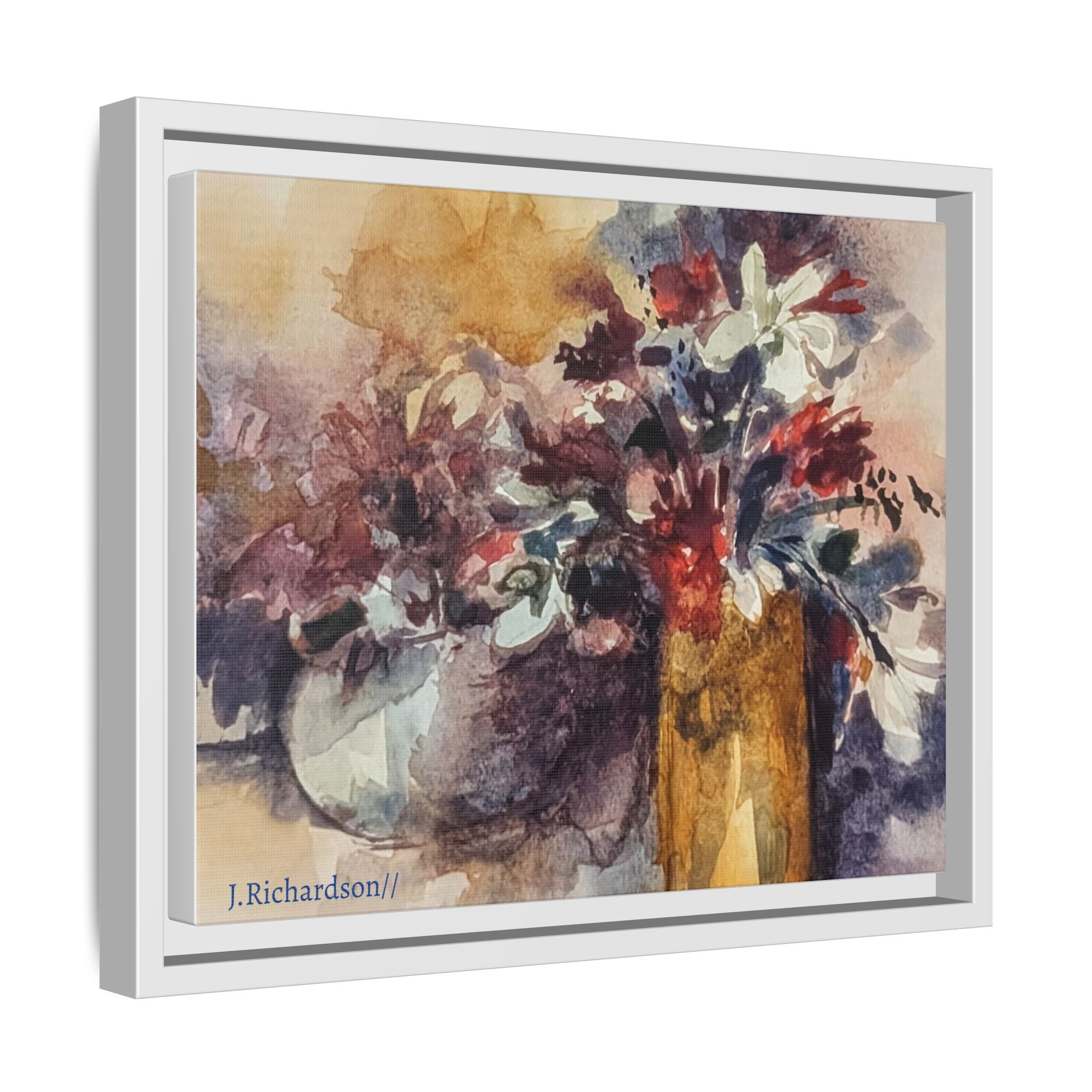 Floral still life Framed Matte Canvas Wall Art