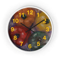 Colorful Pepper Wall Clock —  Kitchen Decor