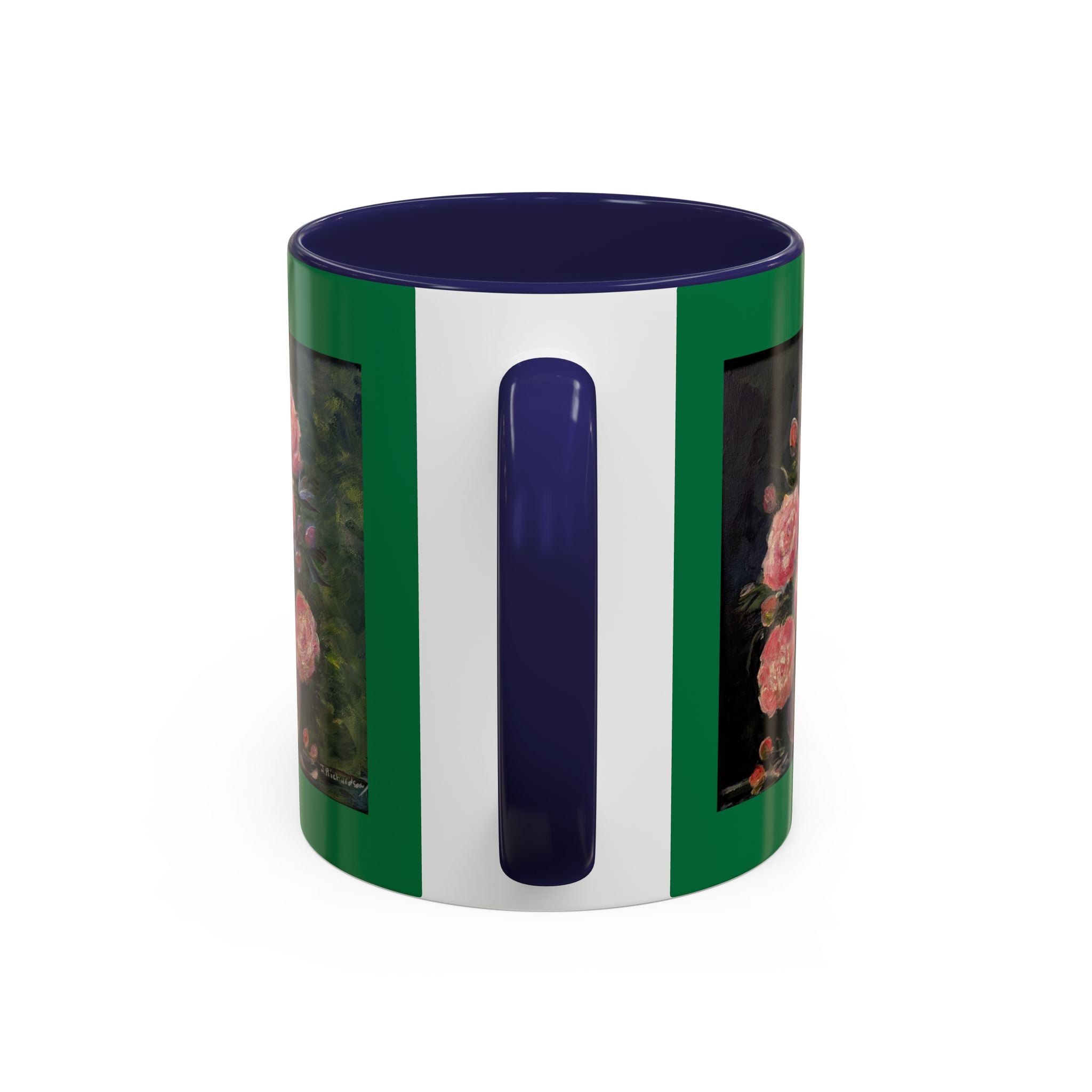 Pink Peony Bouquet Accent Coffee Mug — Floral Tea Cup for Garden Lovers