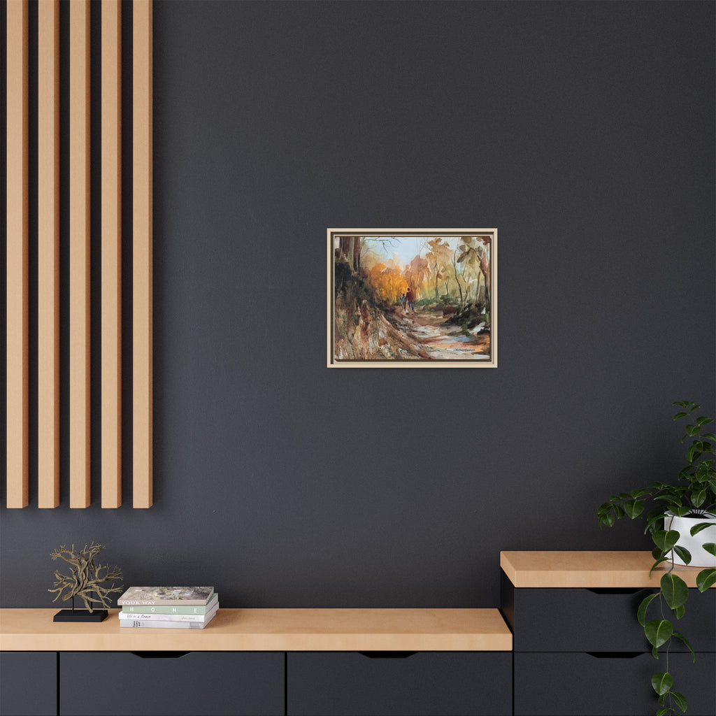 "Into the woods" by JR Framed Matte Canvas,   Multi-color frames)