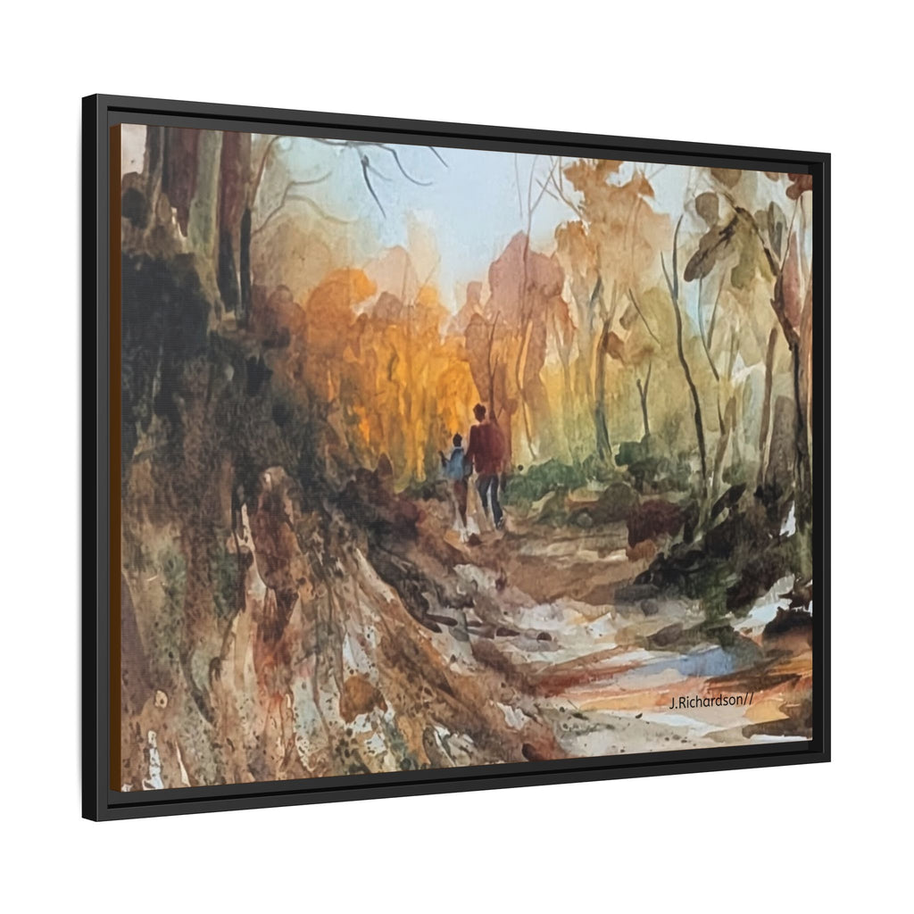 "Into the woods" by JR Framed Matte Canvas,   Multi-color frames)