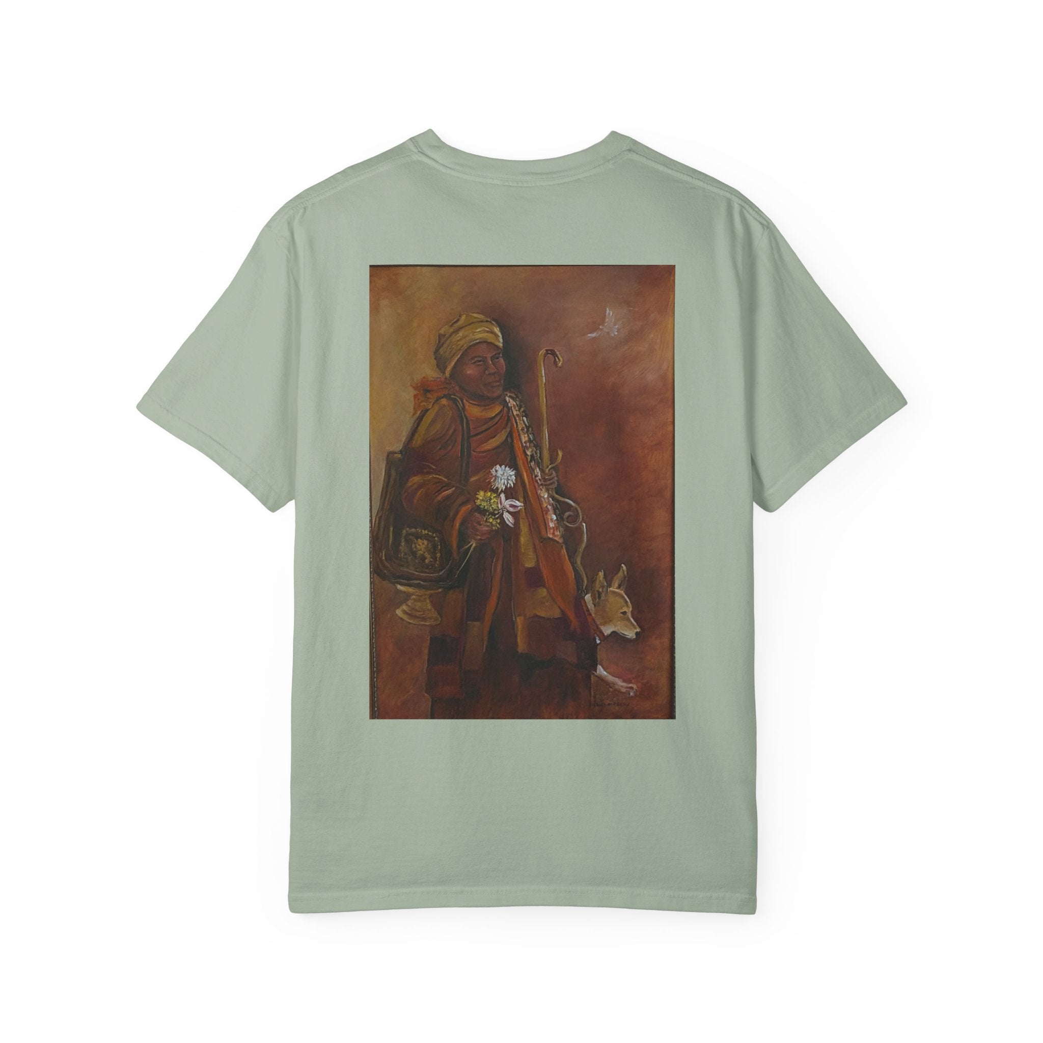 "Walk for Peace," Back design, Unisex Garment-Dyed T-shirt