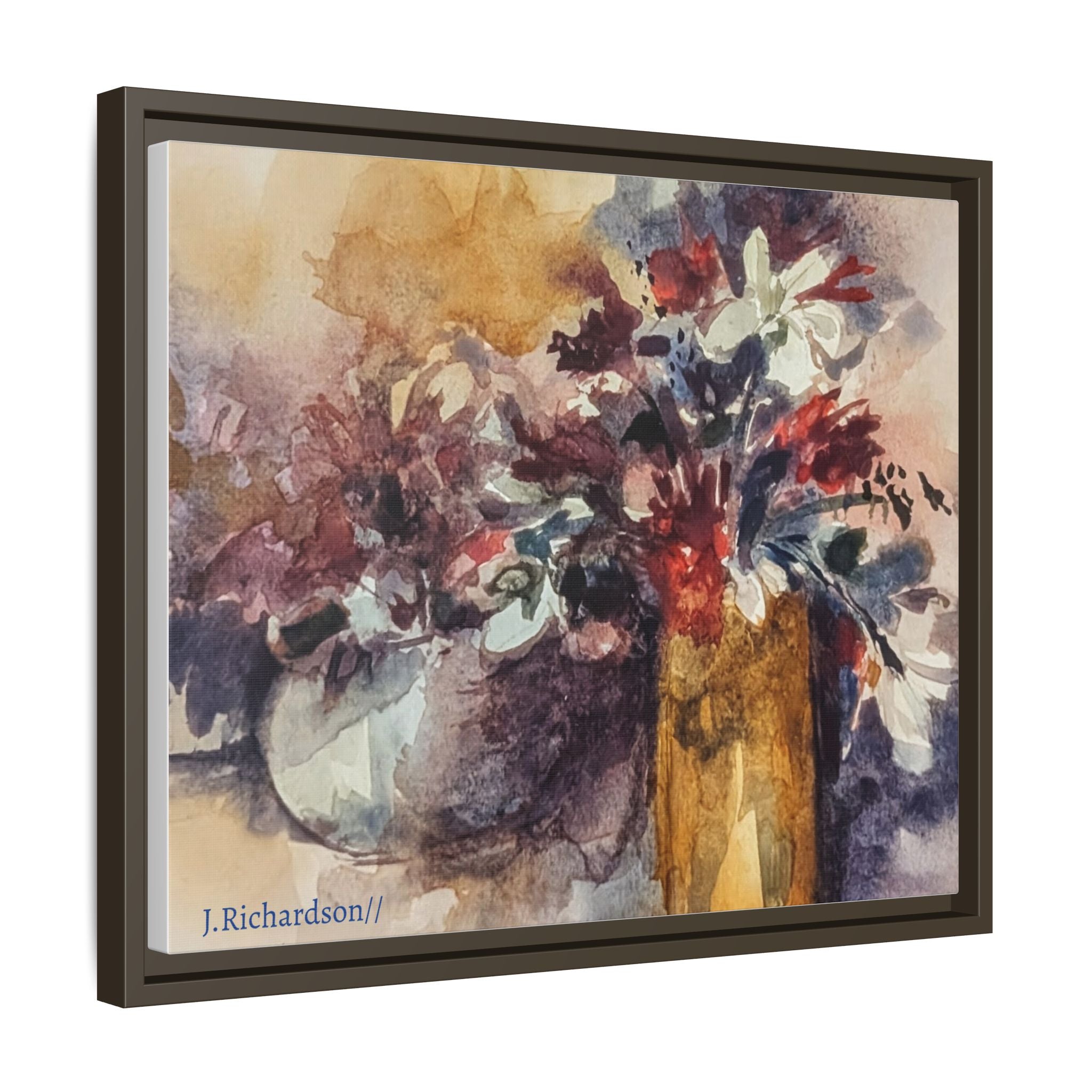 Floral still life Framed Matte Canvas Wall Art