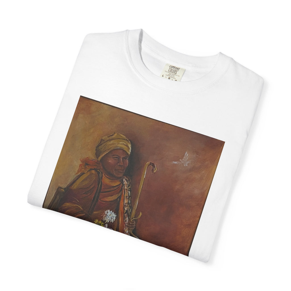 "Walk for Peace" front design,  Unisex, Garment-Dyed T-shirt